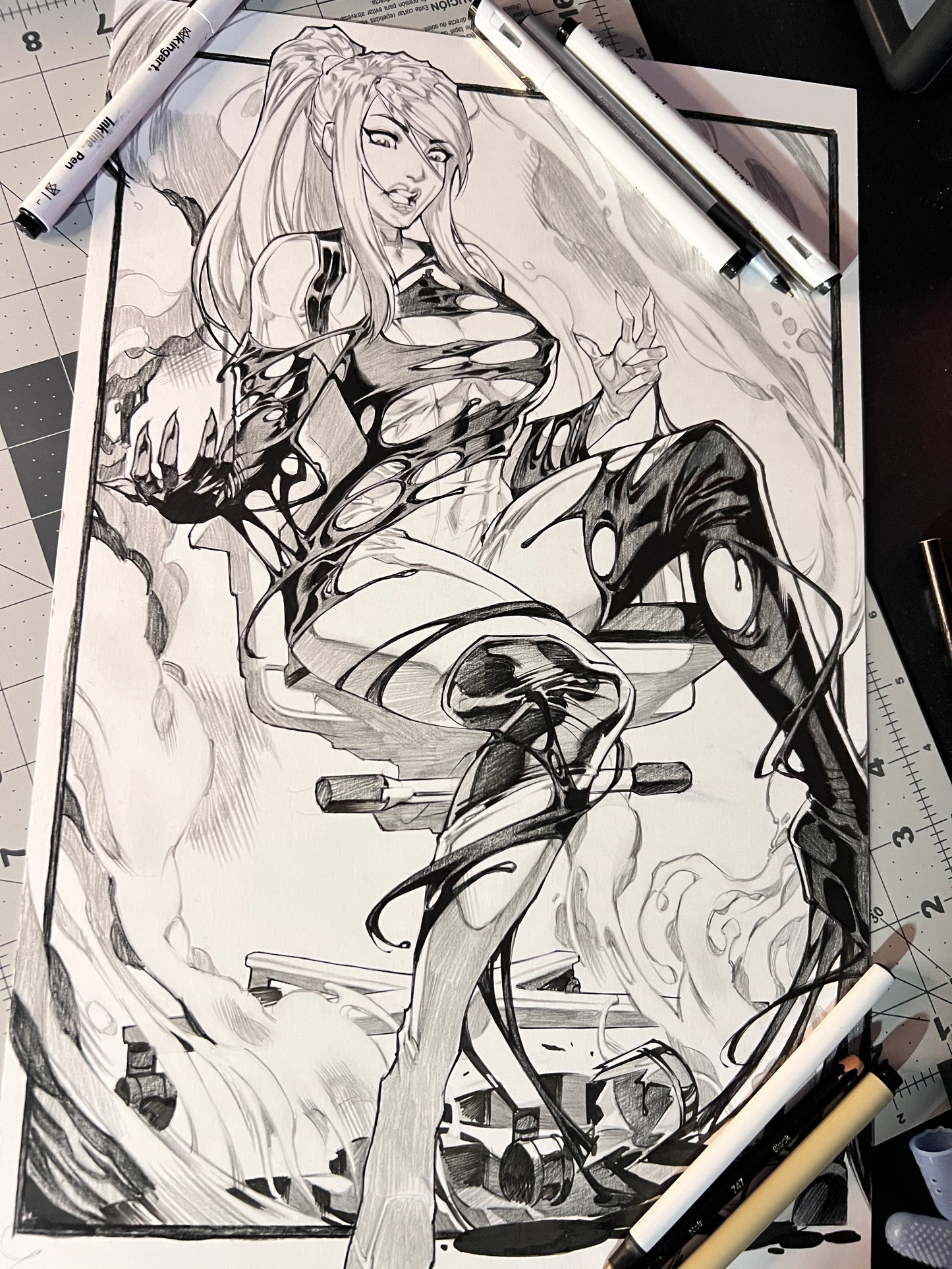 ****Samus VenomOriginal Ink/ marker drawing****