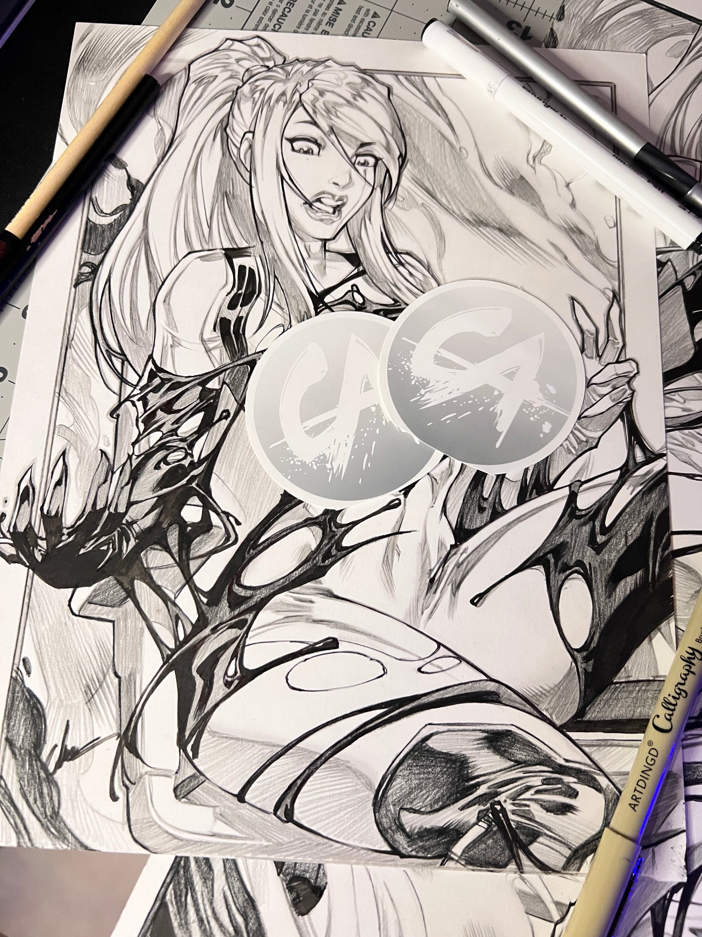 ****Samus VenomOriginal Ink/ marker drawing****