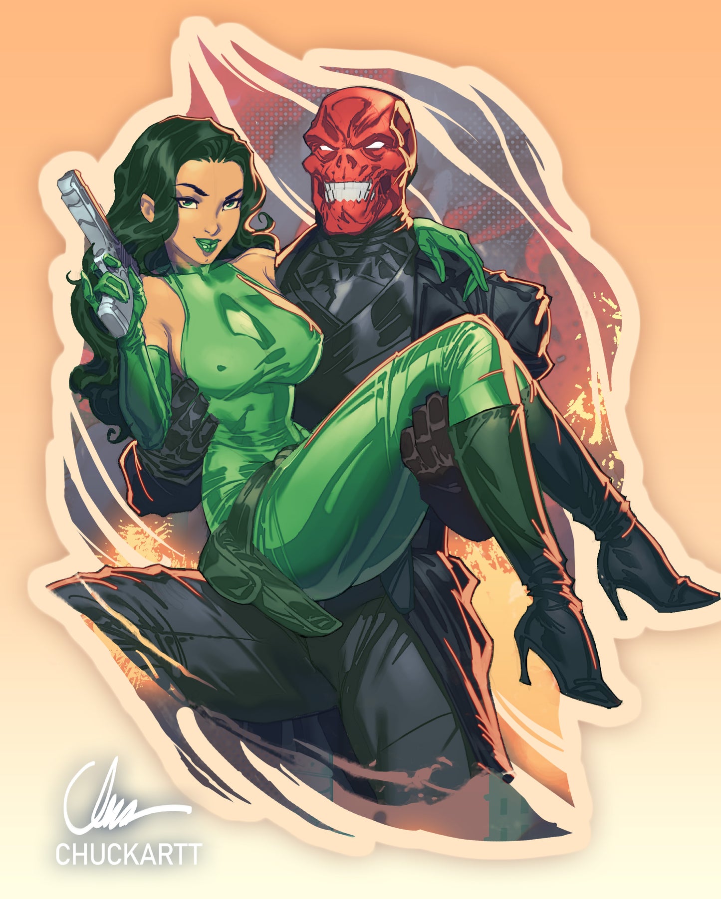***Limited Madame Hydra Red Skull Sticker***