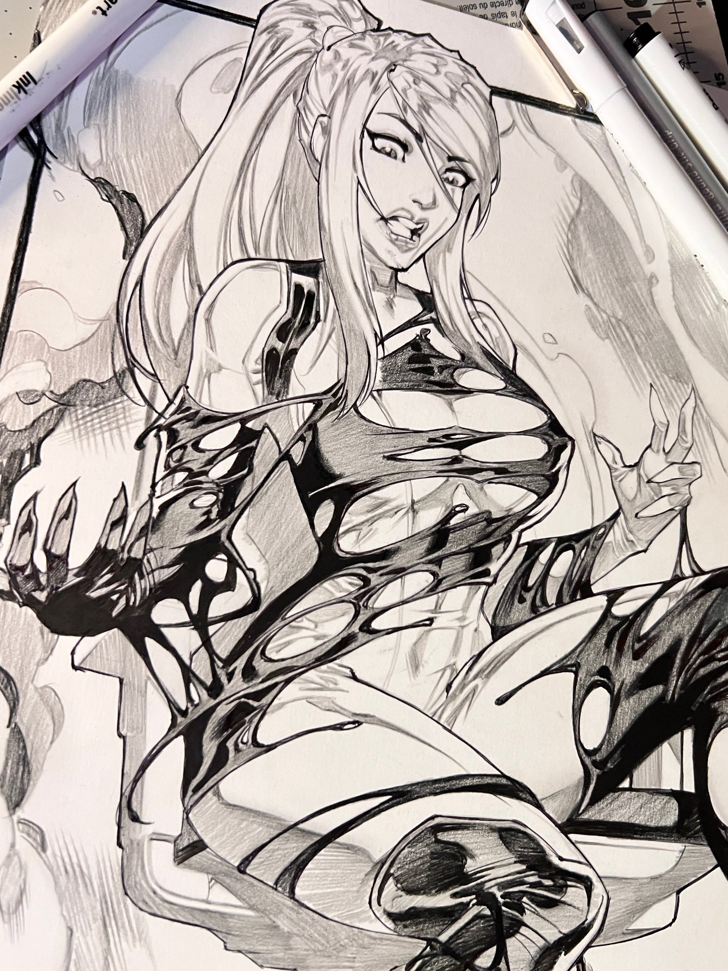 ****Samus VenomOriginal Ink/ marker drawing****