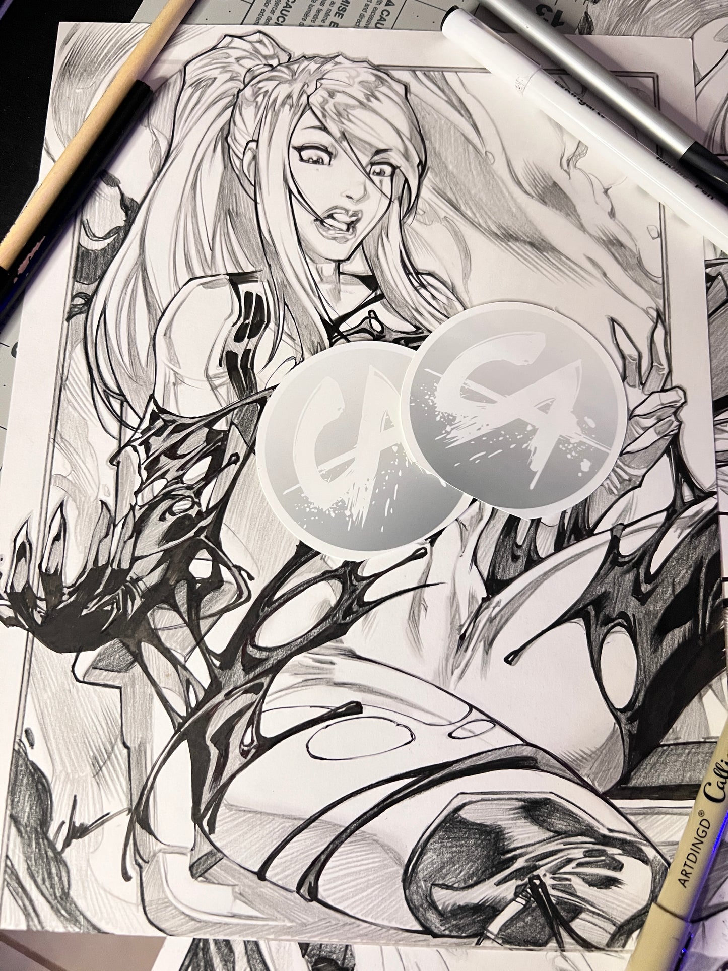 ****Samus VenomOriginal Ink/ marker drawing****