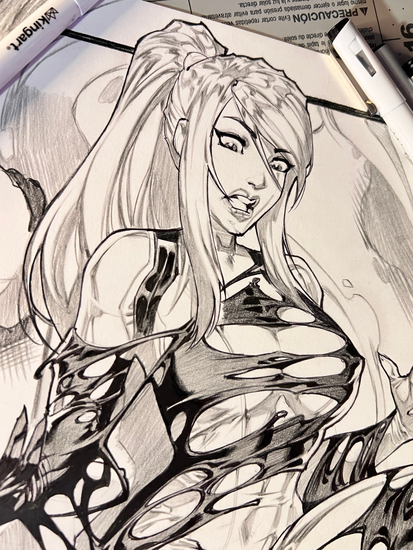 ****Samus VenomOriginal Ink/ marker drawing****