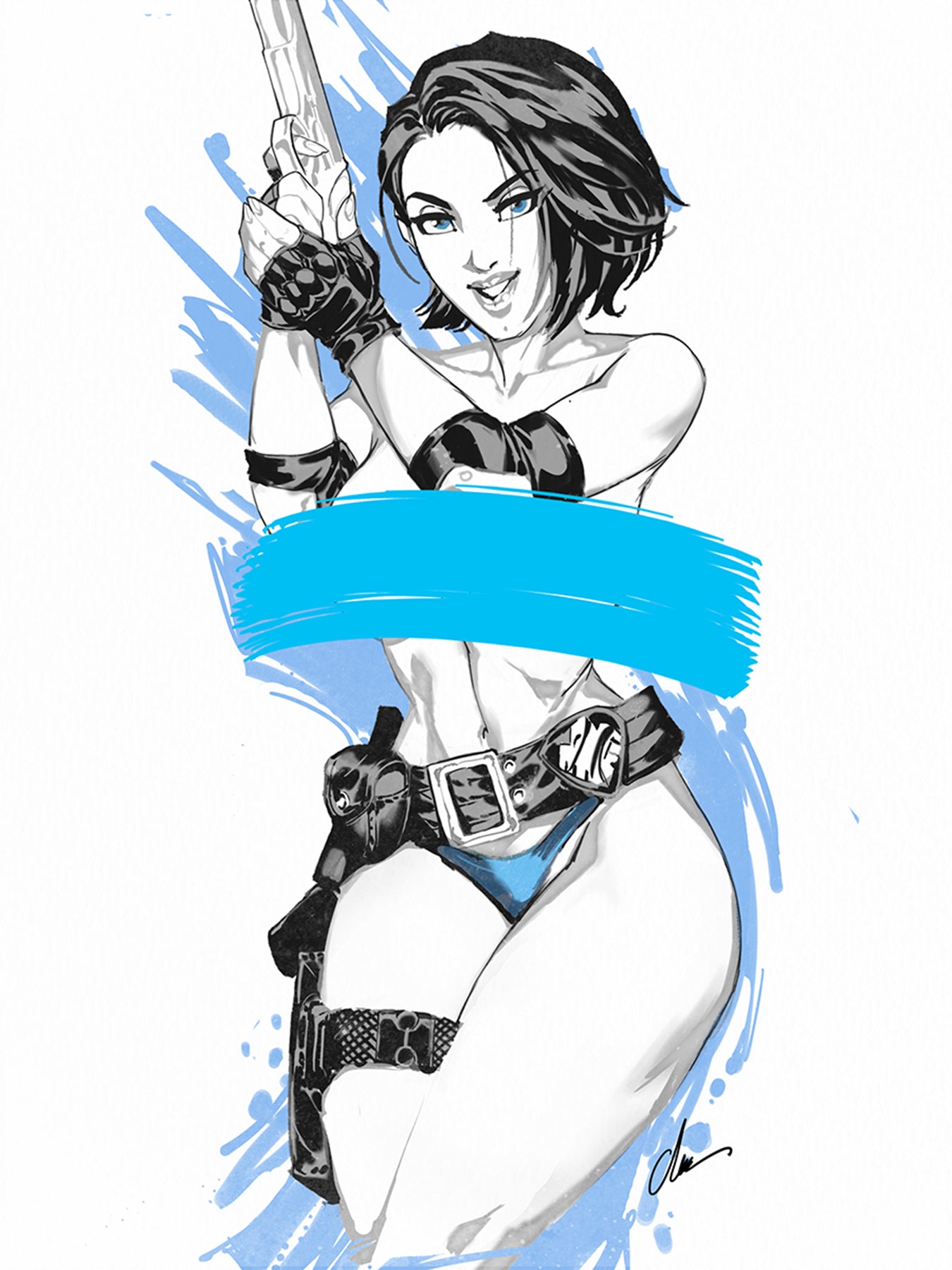 ****  Jill Valentine 3make and Original SFW/ NSFW pencil/ink Original Art*****