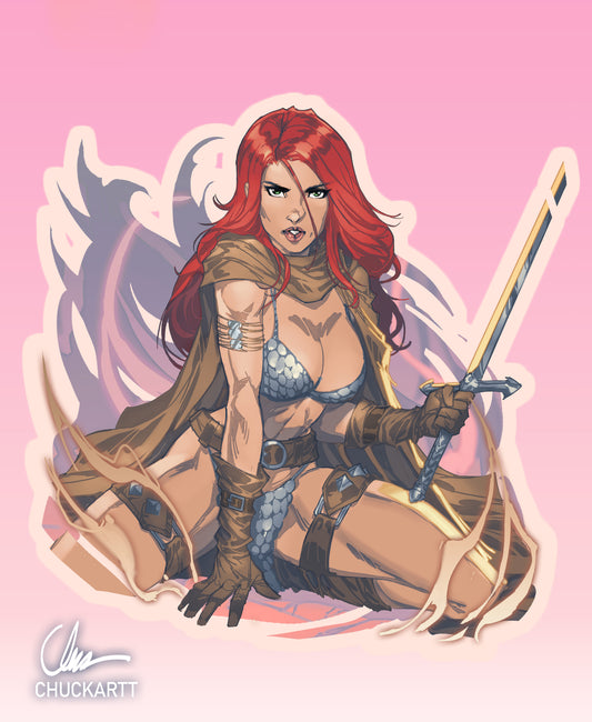 ***Limited Red Sonja Sticker***