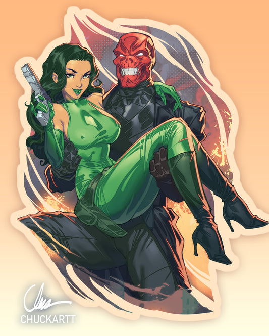 ***Limited Madame Hydra Red Skull Sticker***