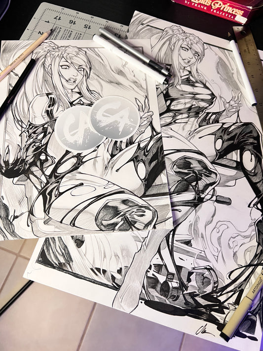 ****Samus VenomOriginal Ink/ marker drawing****