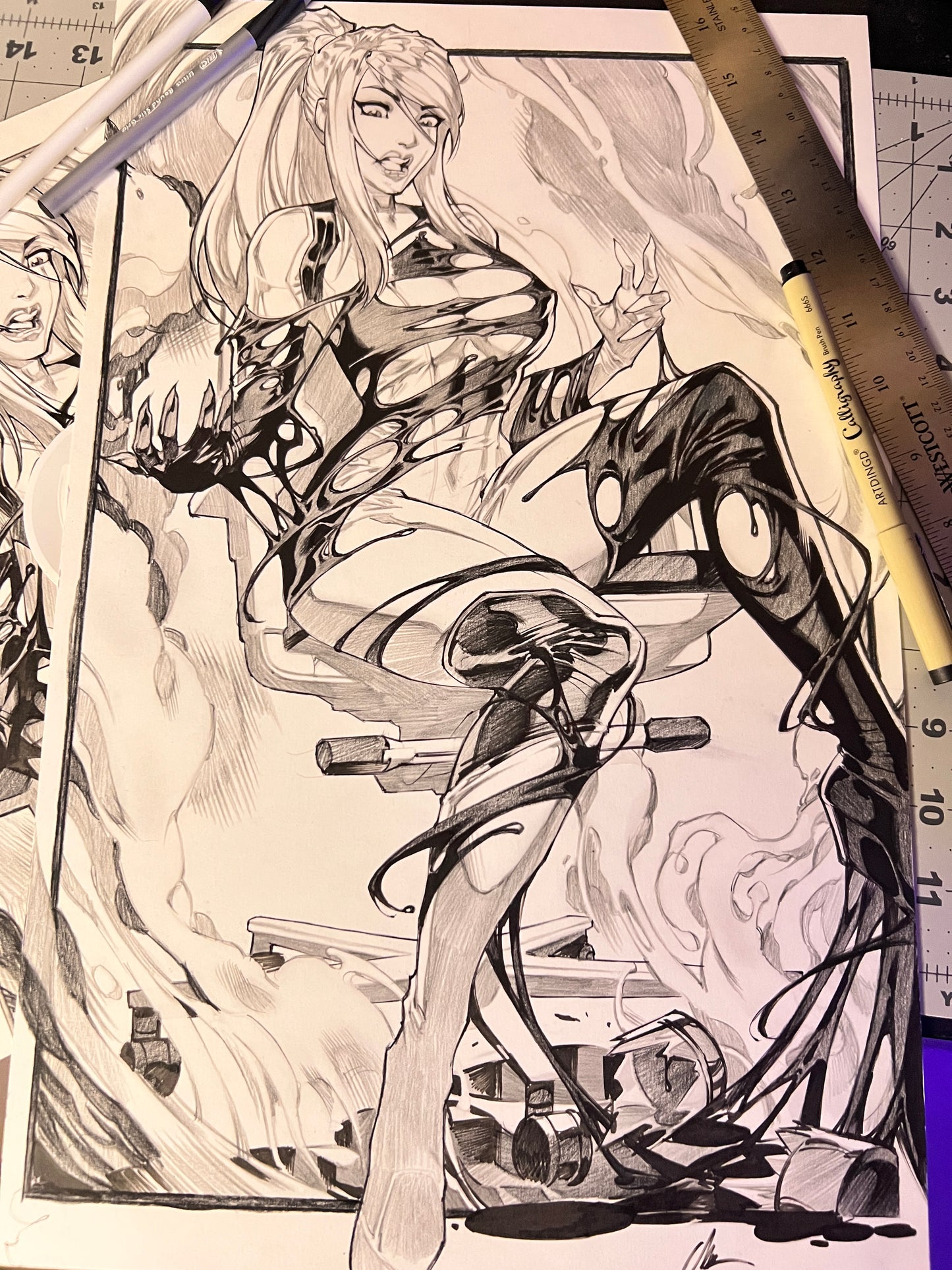 ****Samus VenomOriginal Ink/ marker drawing****