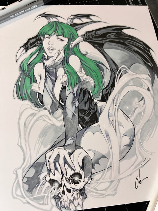 ****Morrigan Original Ink/ marker drawing****
