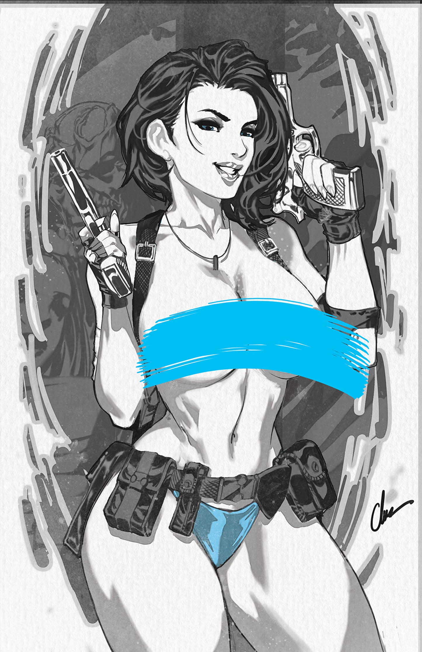 ****  Jill Valentine Deceased SFW/ NSFW pencil/ink Original Art*****