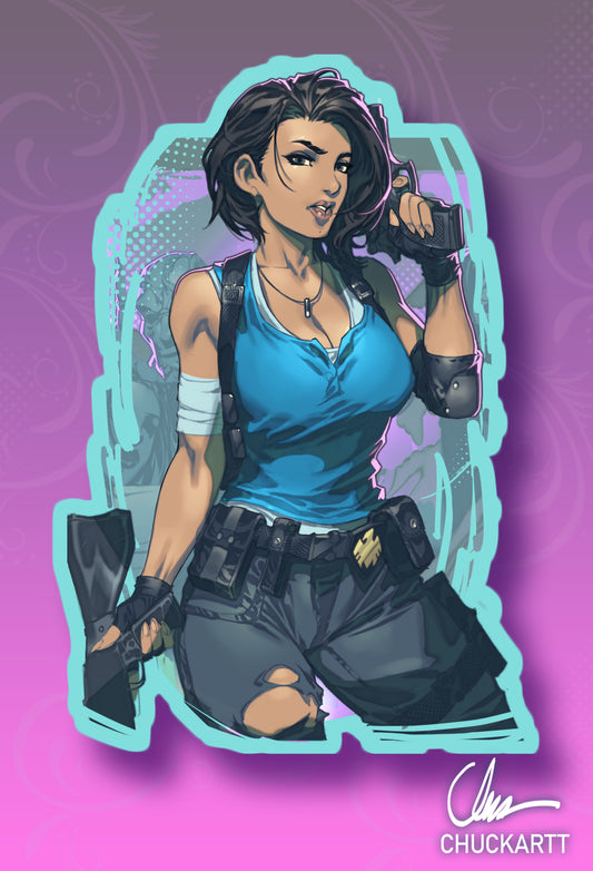 ***Resident 3make Jill Sticker***