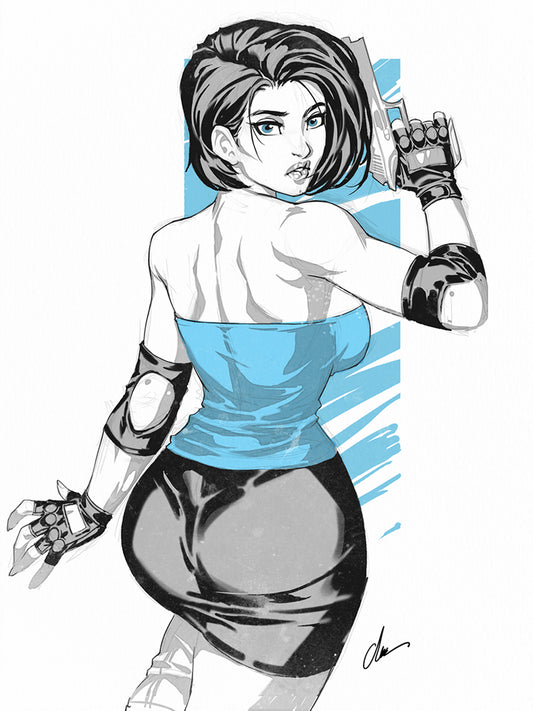****  Jill Valentine 3make and Original SFW/ NSFW pencil/ink Original Art*****
