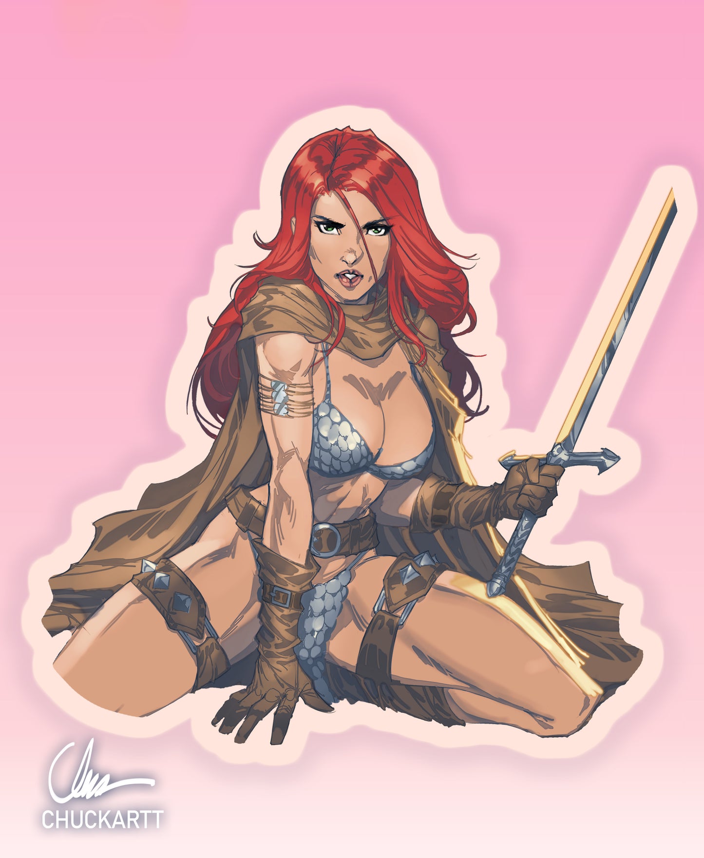 ***Limited Red Sonja Sticker***